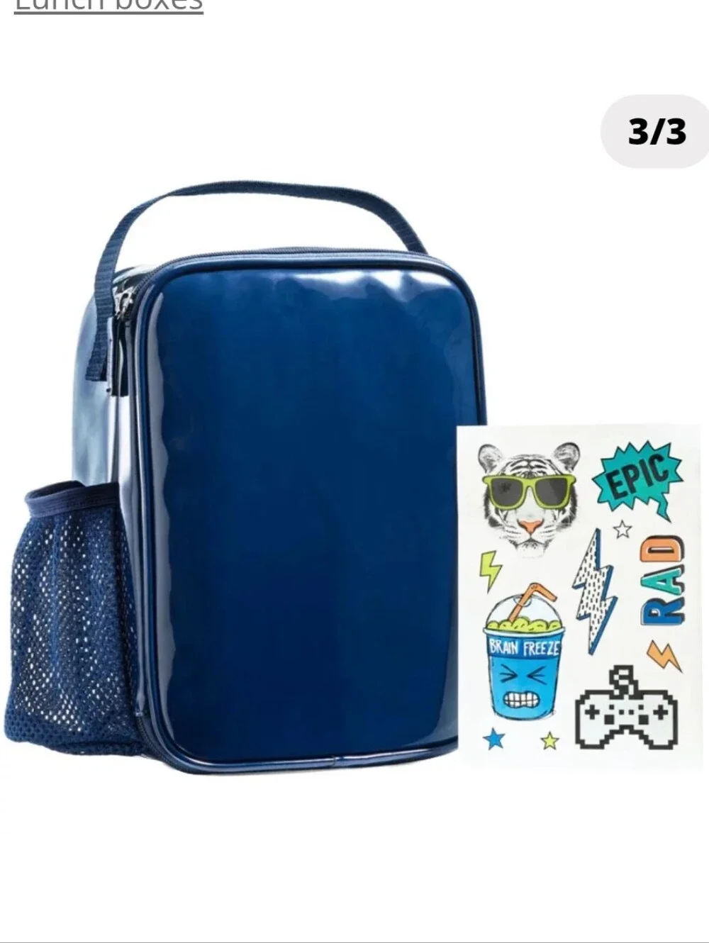 NWT DIY Sticker Lunch Box Fit + Fresh Hayden Insulated School Lunch Bag 4 Piece